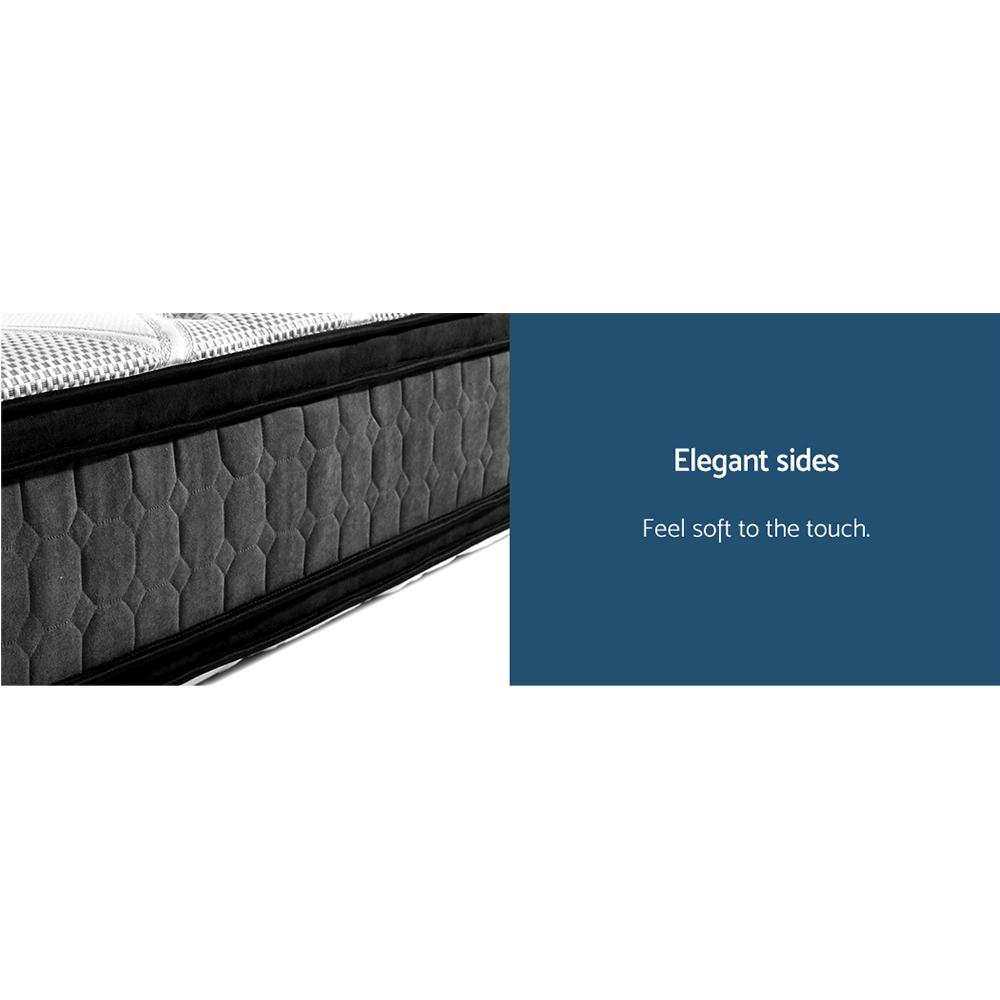 Giselle Bedding Luna Euro Top Cool Gel Pocket Spring Mattress showcasing its luxurious Belgium knitted fabric and 36cm thickness.